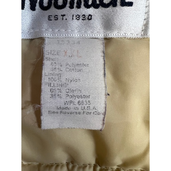 Vintage Woolrich Khaki Field Barn Chore Jacket Coat Red XXL Quilted Lined USA - Picture 6 of 10